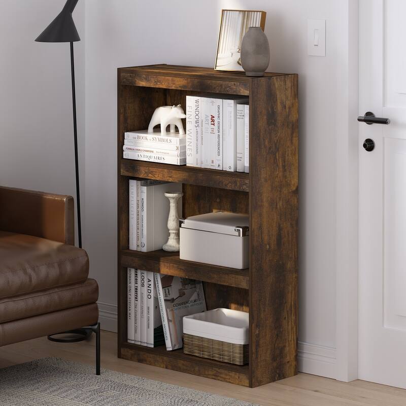 40.3 in. Tall Pine Wood 3-Shelf Bookcase