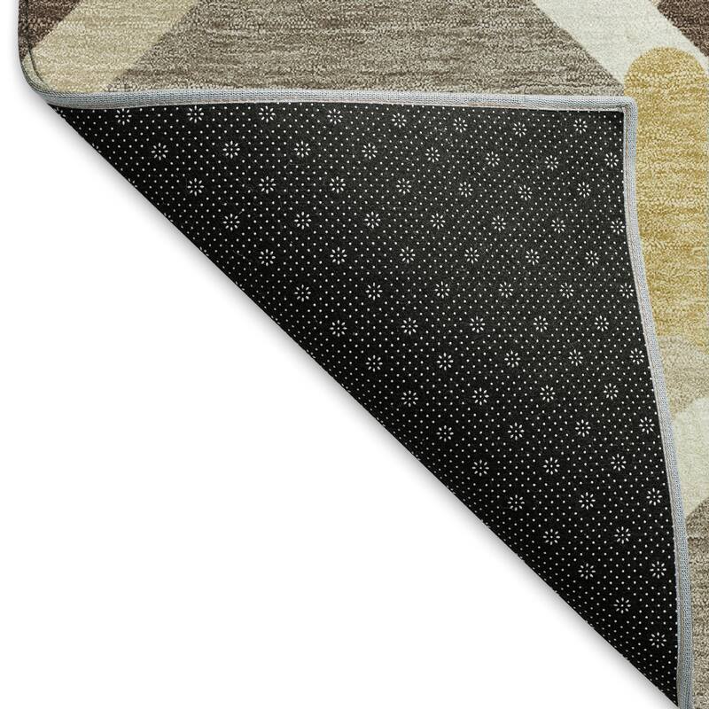 Machine Washable Indoor/ Outdoor Modern Trellis Chantille Rug