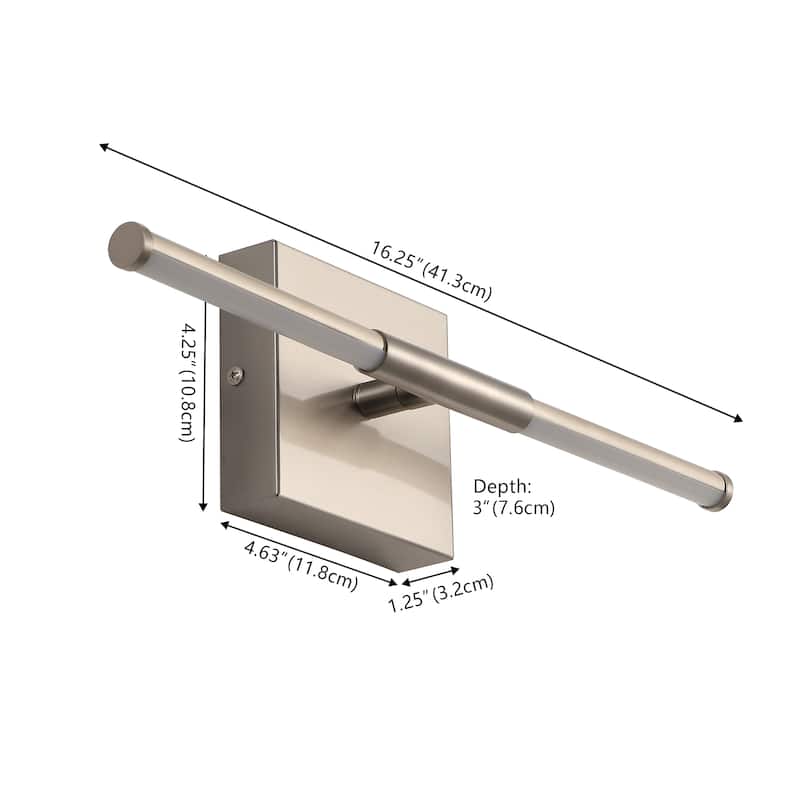 28" Dimmable Integrated LED Metal Wall Sconce, by JONATHAN Y
