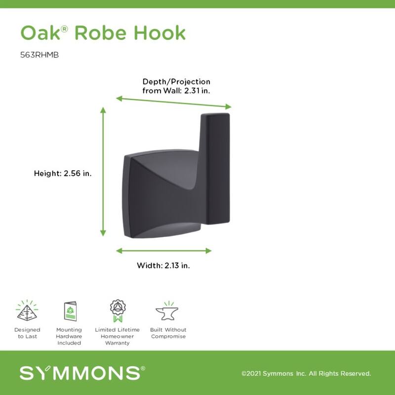 Symmons 563RH Oak Single Robe Hook