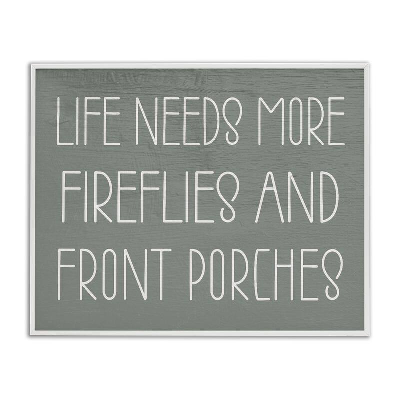 Stupell Fireflies & Front Porches Framed Giclee Art Design By Lil' Rue - 30 x 24 - White
