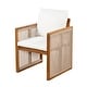 preview thumbnail 15 of 39, Christopher Knight Home - Modern Outdoor Acacia Wood Dining Set with Cushions and Handwoven Rope Chairs