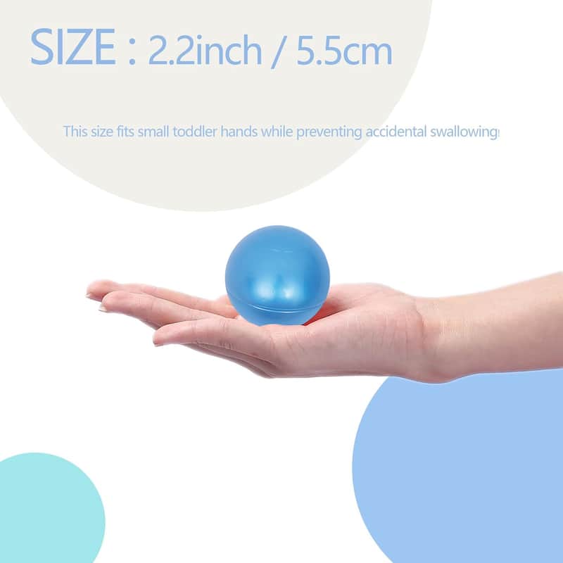 Ball Pit Balls 500 Count for Kids, Colorful Phthalate Free BPA Free Baby Toddler Play Balls for Kids Toddlers - Blue