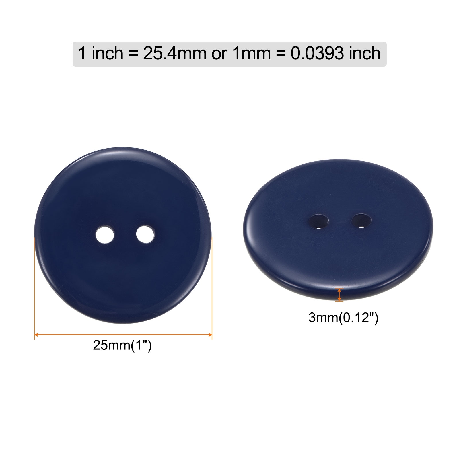 Sewing Button 2 Holes Resin Round Craft Replacement Buttons for Clothing DIY Crafts Decoration