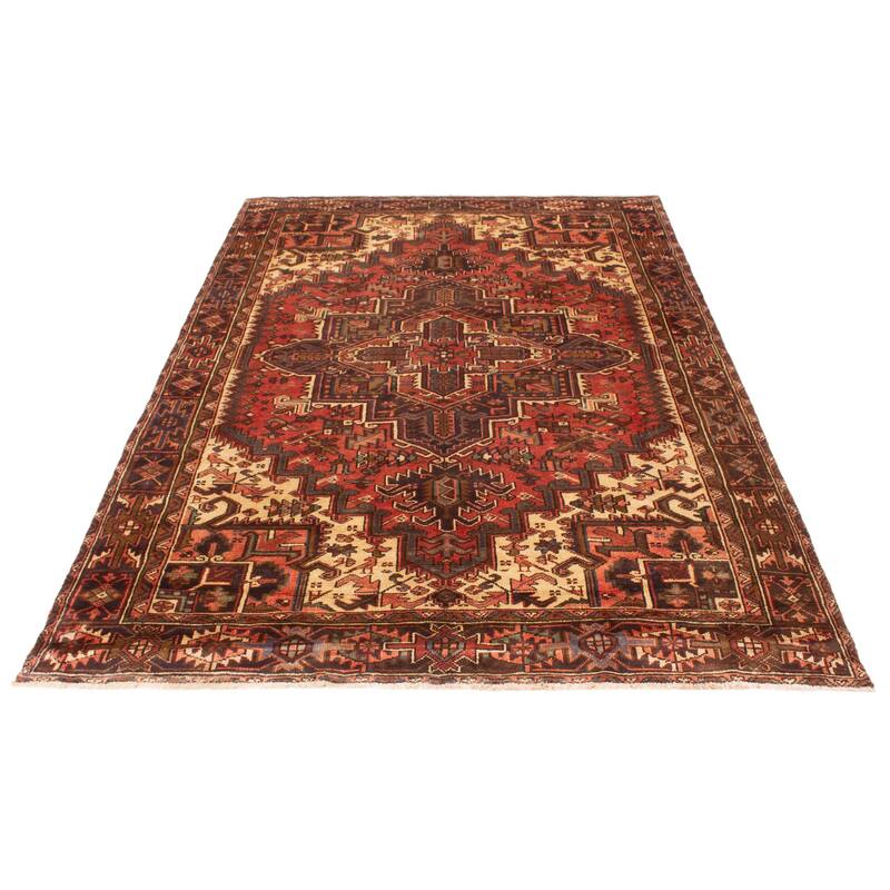 ECARPETGALLERY Hand-knotted Sarabi Red Wool Rug - 7'9 x 11'0