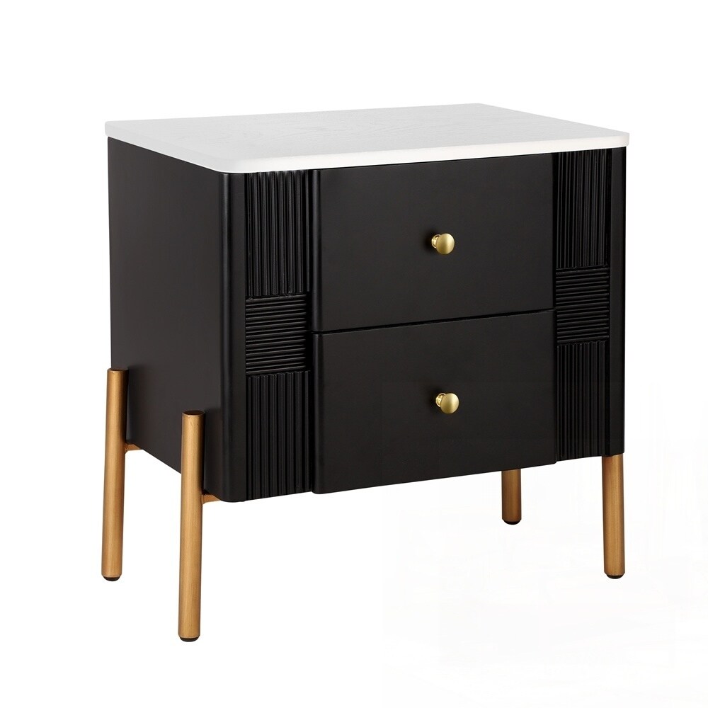 Modern Nightstand with 2 Storage Drawer