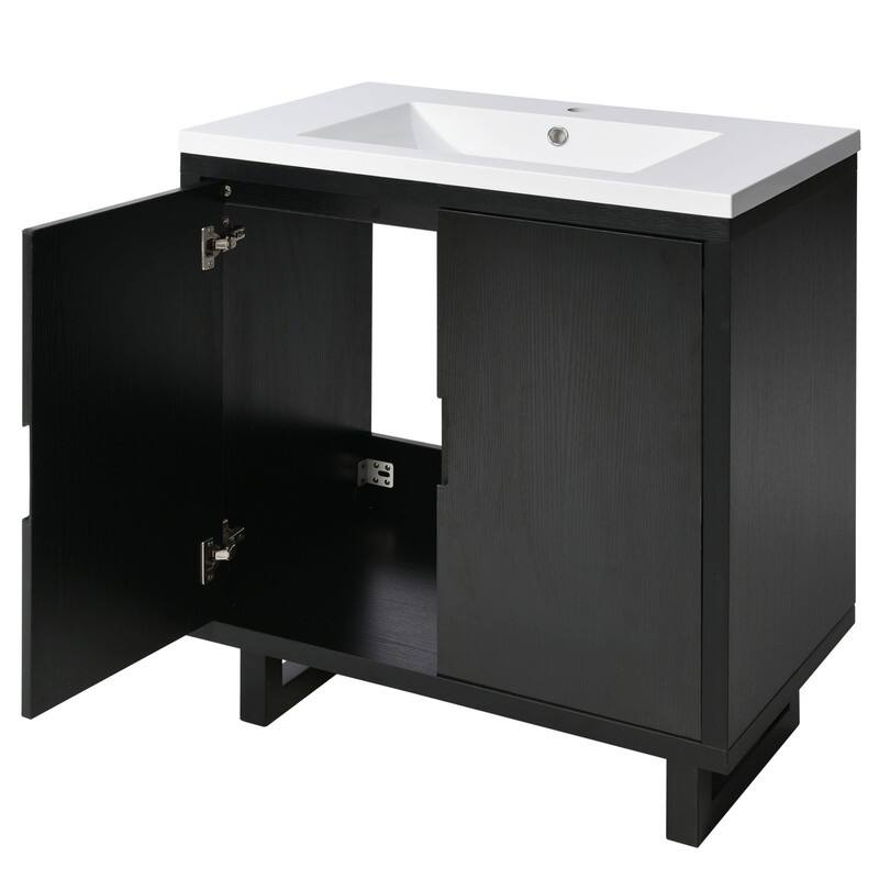 Solid Wood Frame 30" Bathroom vanity Set with Sink
