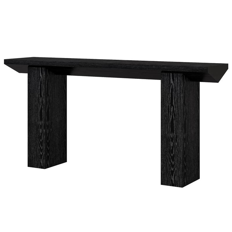 63" Farmhouse Extra Long Narrow Behind Couch Console Table