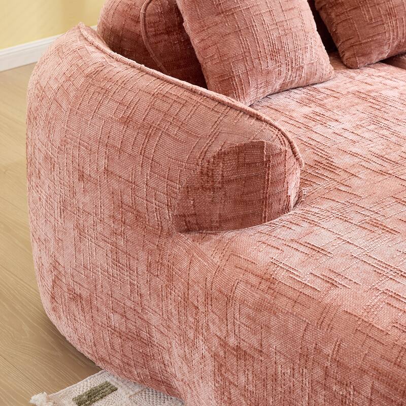 chenille L-shaped compressed sofa