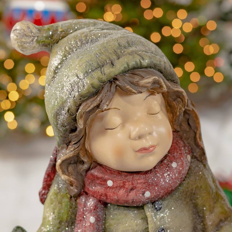Set of 2 "First Kiss" Standing Christmas Tushka's with Gift - 14"x11"x26"H