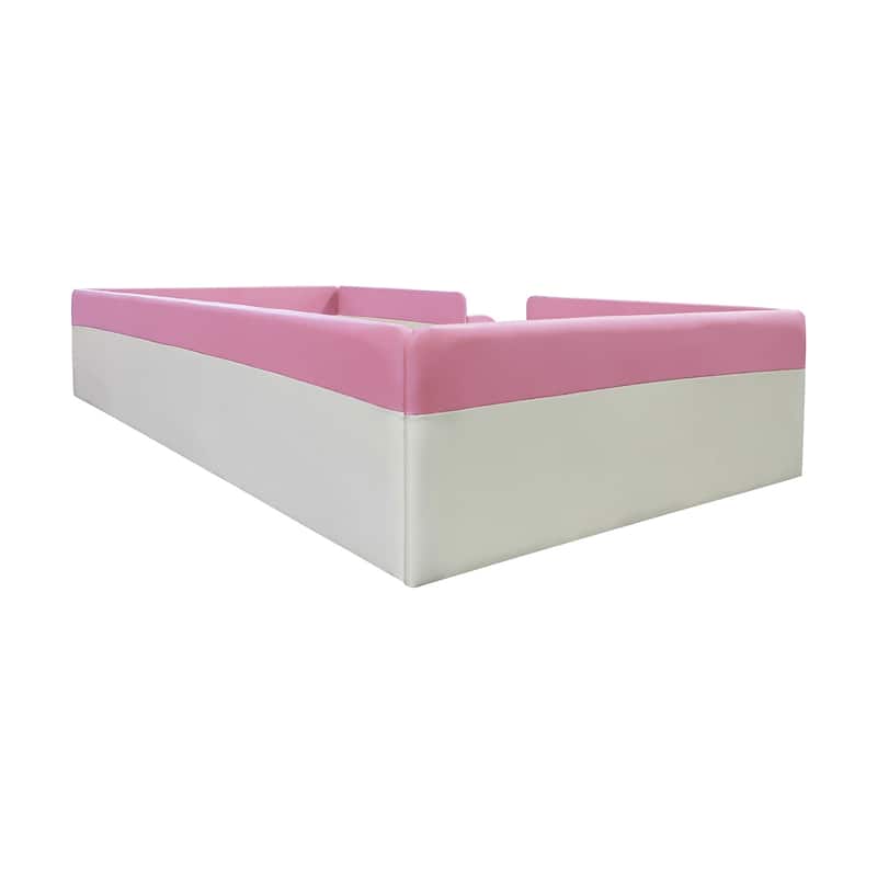 Upholstered Daybed with Fence and Stairs,A Fun and Comfortable Addition