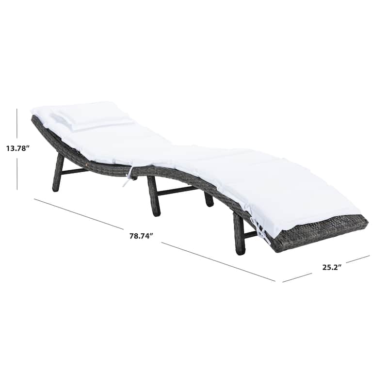 SAFAVIEH Outdoor Nihada Chaise Sun Lounger - 79Wx25Dx14H
