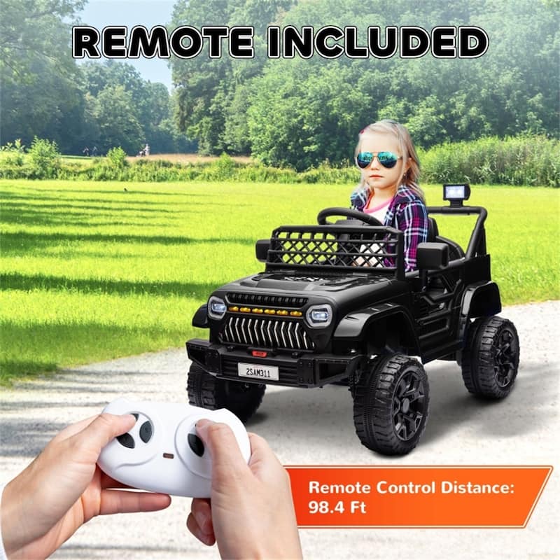 Children’s 12V Electric Ride on Car with Remote Control and Dual Motors Music Horn USB and Headlights