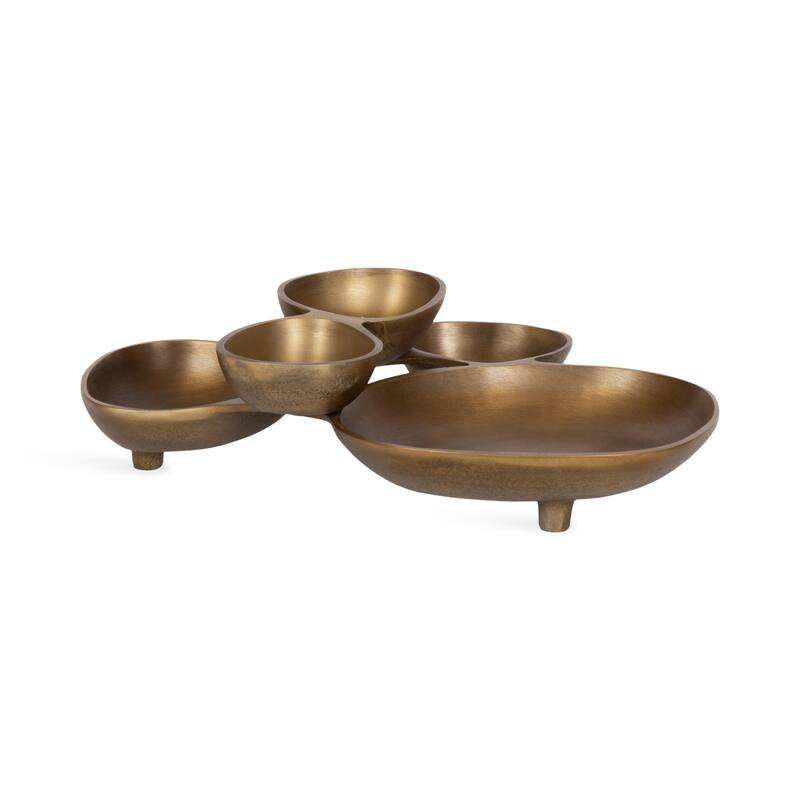 Kate and Laurel Cluso Footed Cluster Tray
