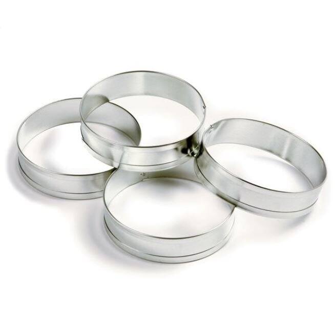 Norpro 3.5" English Muffin Rings - Set of 4 - Silver