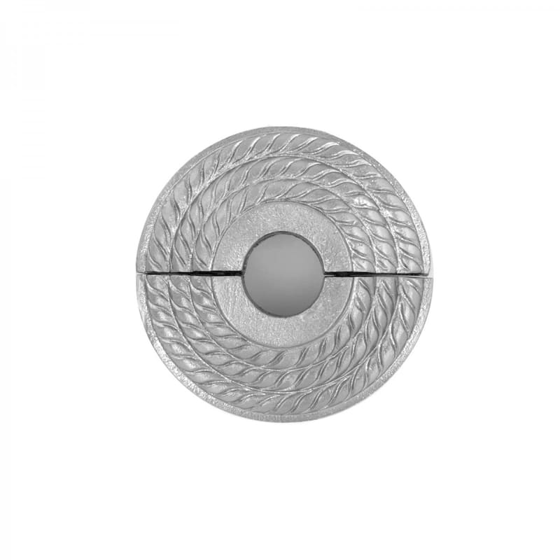 Satin Finish Aluminum Radiator Flange Triple Roped Style 1/2" (IPS) 0.8" ID - 3.13" OD Renovators Supply