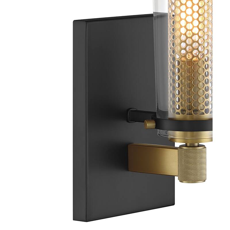 Minka Lavery 2181 Emmerham 12" Tall Wall Sconce with Clear Glass Shade
