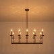 preview thumbnail 27 of 26, Farmhouse 10-Light Candle Iron Kitchen Island Linear Chandelier