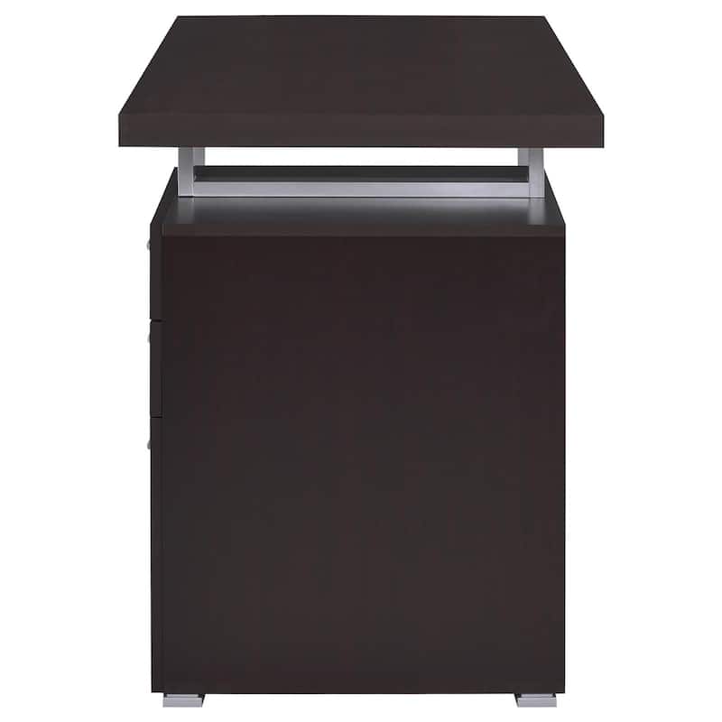 GDFStudio - Ethan Contemporary 3-Drawer Reversible Office Desk with Spacious Work Surface and Efficient Storage