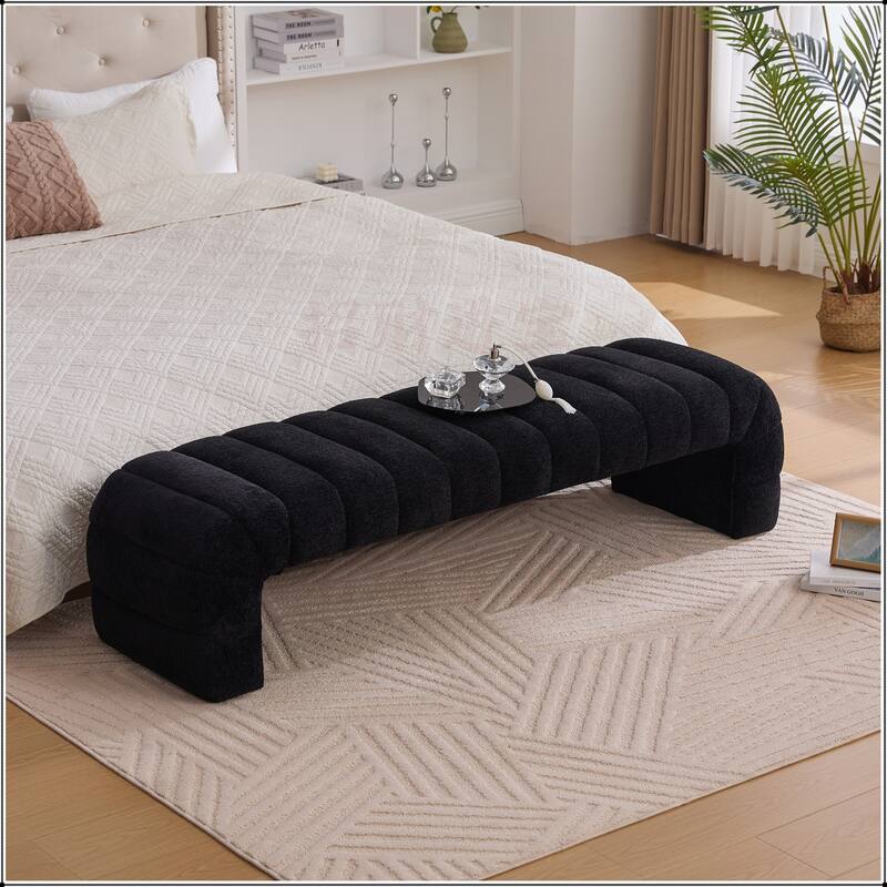 69.7"Wide Upholstered Armless Bed Bench