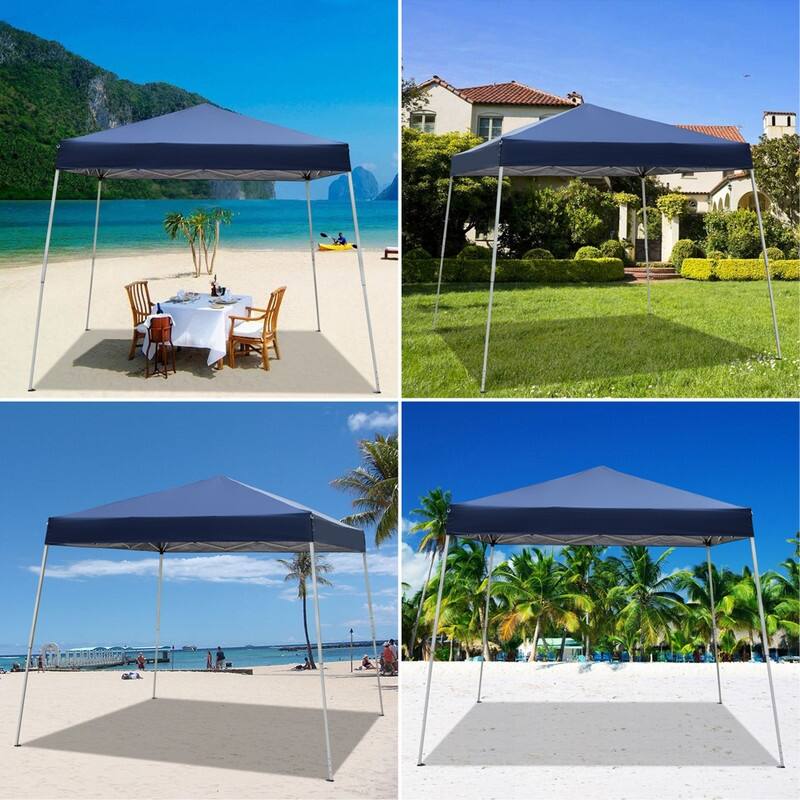 10 x 10 ft. Outdoor Party Gazebo Camping Canopy Blue - Without Wall