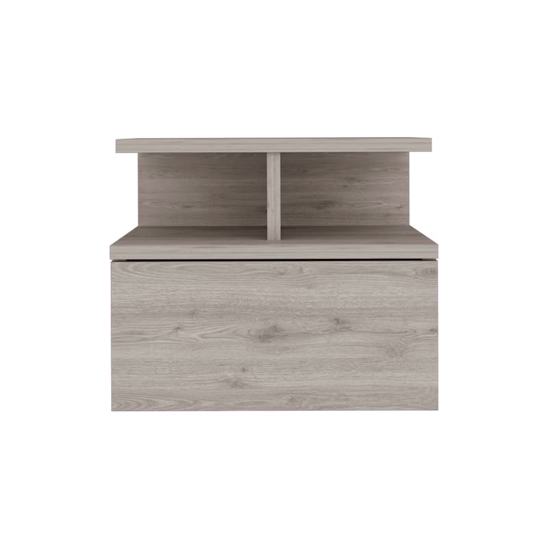 Floating Nightstand Flopini, One Drawer, Dark Walnut Finish,High quality and durable