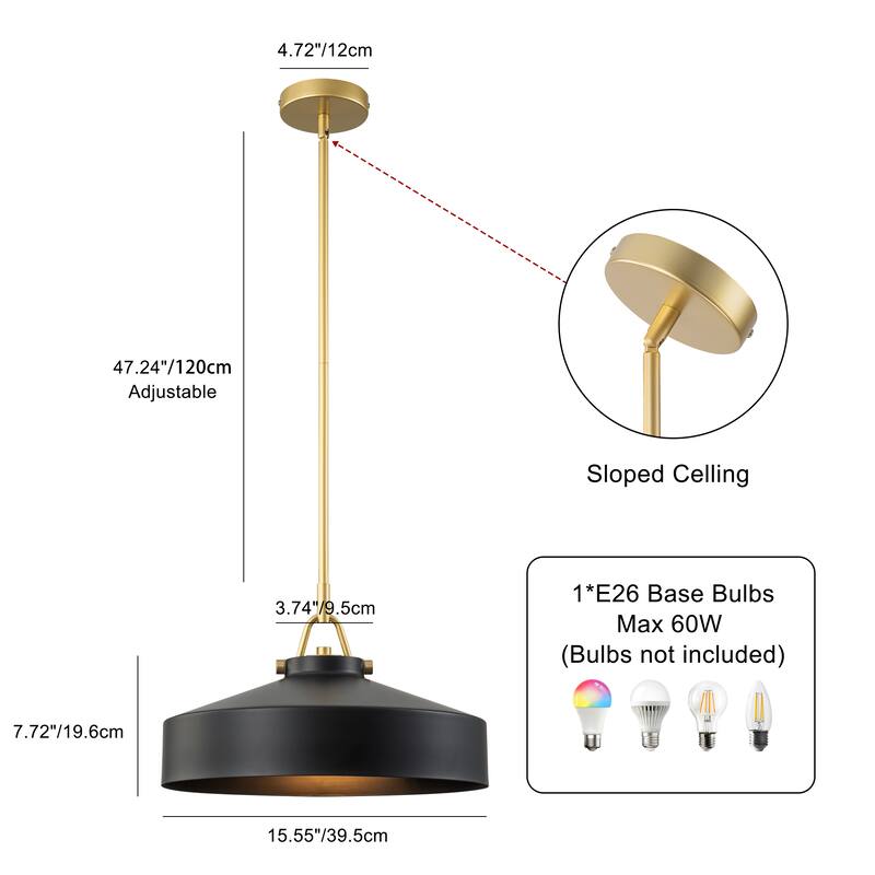 Starsky 1-Light Farmhouse Drum Pendant