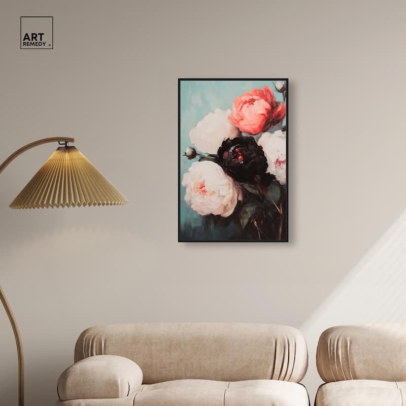 Three Shades of Peony I Canvas by Art Remedy