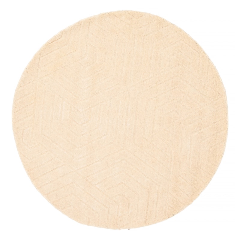 Kashkuli Gabbeh Beige Rug 4'0" x 4'0" - 4'0 x 4'0 - Beige - 4'0 x 4'0