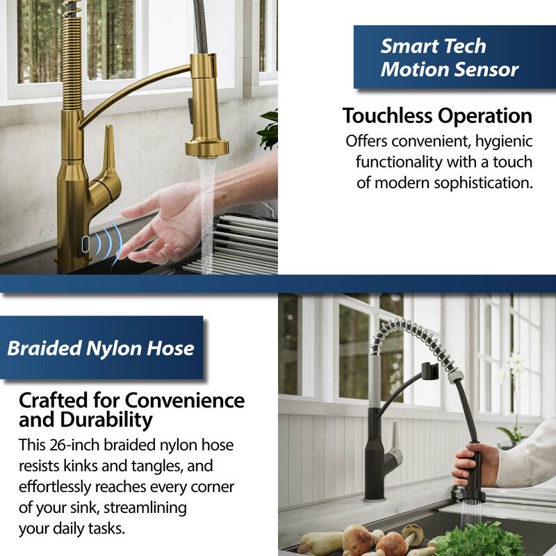Karran Scottsdale Touchless Single-Handle Pull-Down Sprayer Kitchen Faucet