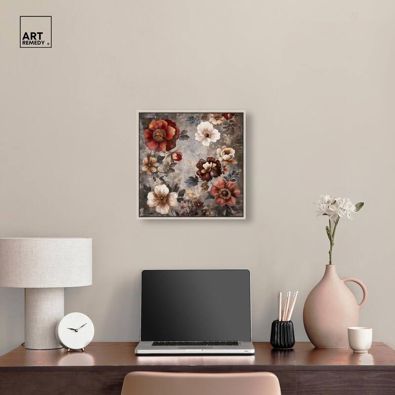 Dusk Dahlias Canvas by Art Remedy