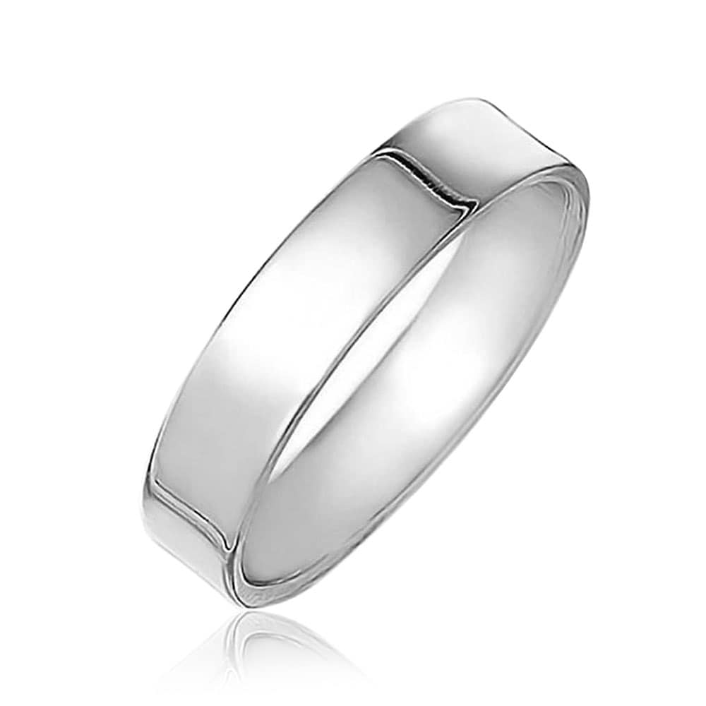 Plain Simple 925 Sterling Silver Flat Couples Wedding Band Ring Plain Simple 925 Sterling Silver Flat Couples Wedding Band Ring