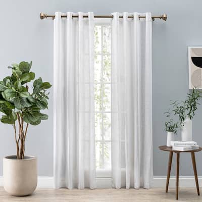 Shannon Premium Slubbed Linen Grommet Curtain Panel
