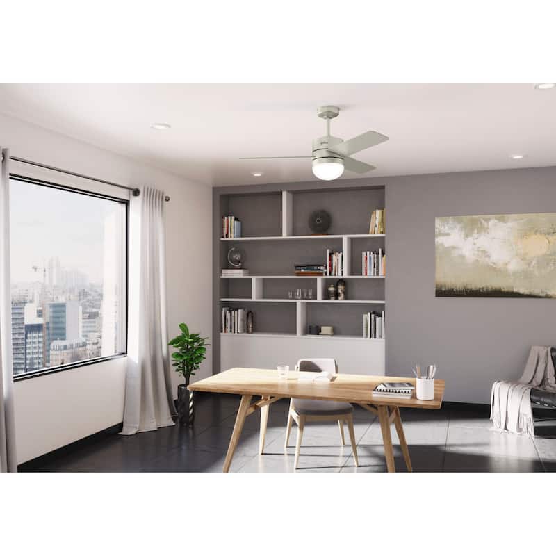 Hunter 54" WiFi Neutron Smart Ceiling Fan with LED Light Kit, Handheld Remote
