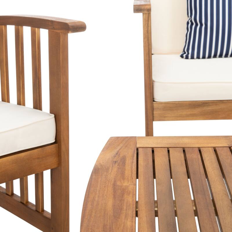 SAFAVIEH Outdoor Rocklin 4-piece Conversation Patio Set