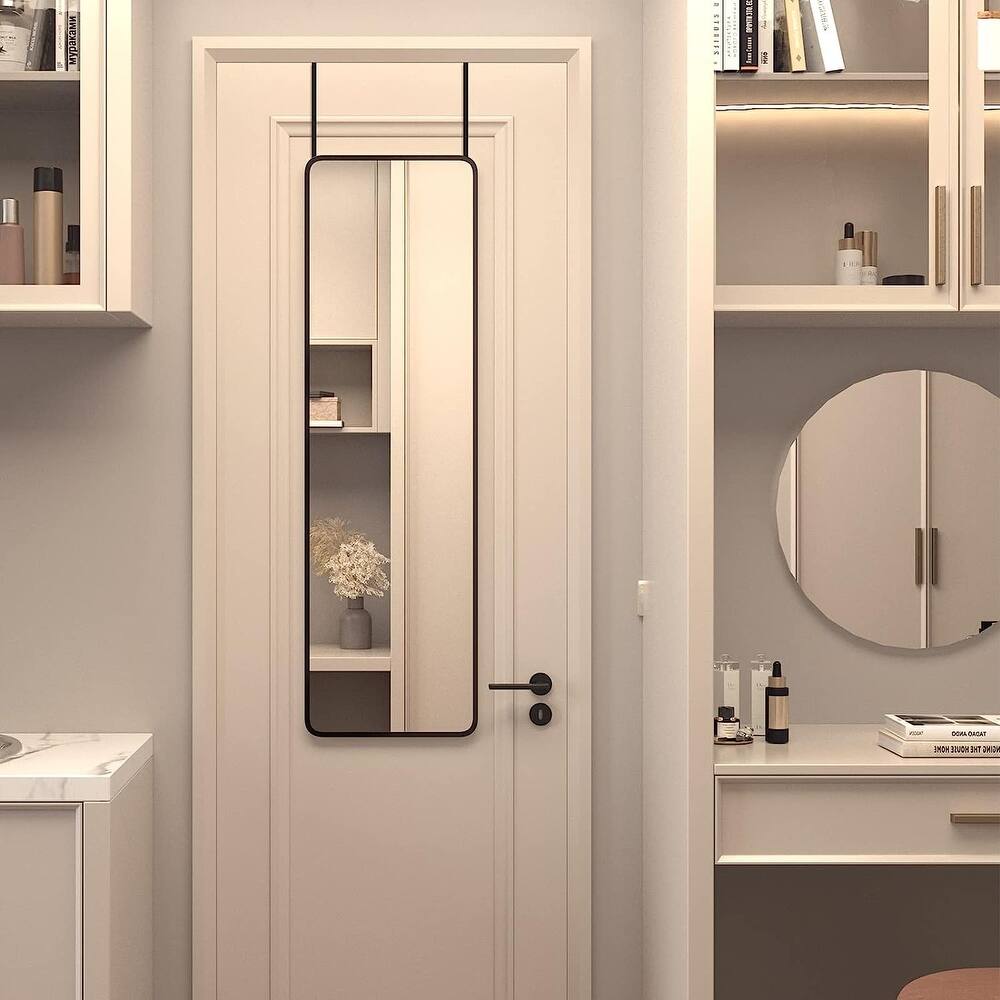 GDFStudio - Rivello Luxury Modern Full Length Door Decorative Mirror with Reinforced Hanging System & Metal Frame