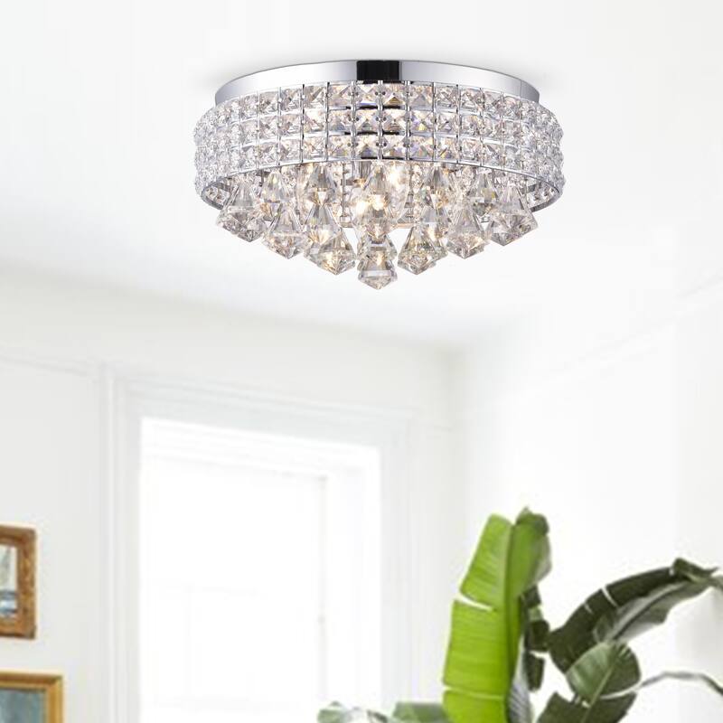 Larion 4 - Light Chandelier Style Drum Flush Mount