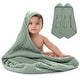preview thumbnail 51 of 83, Comfy Cubs Hooded Baby Towels - 6 Layer, 100% Muslin Cotton - Large 32 x 32 Inch Fern - Pack of 2