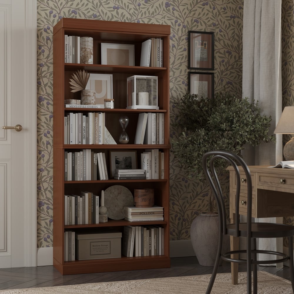 100% Solid Wood 6-Shelf Bookcase with Optional Doors by Palace Imports