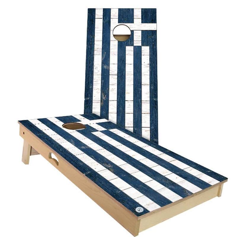 Greece Flag Outdoor Cornhole Board Set