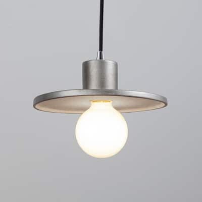 Justice Design Group Ceramic Saucer Pendant - Antique Silver