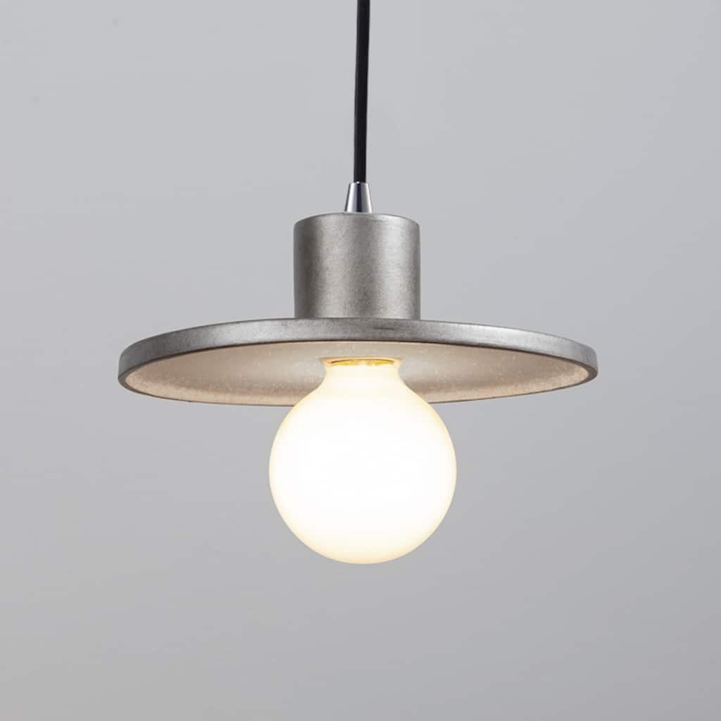 Justice Design Group Ceramic Saucer Pendant - Antique Silver