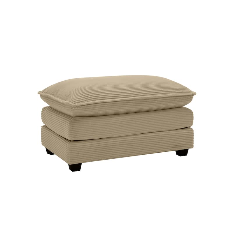 Ottoman Footstool in Corduroy Fabric, Can be Used with 2 Seater Sofas, 3 Seater Sofas and 4 Seater Sofas, Corduroy Fabric