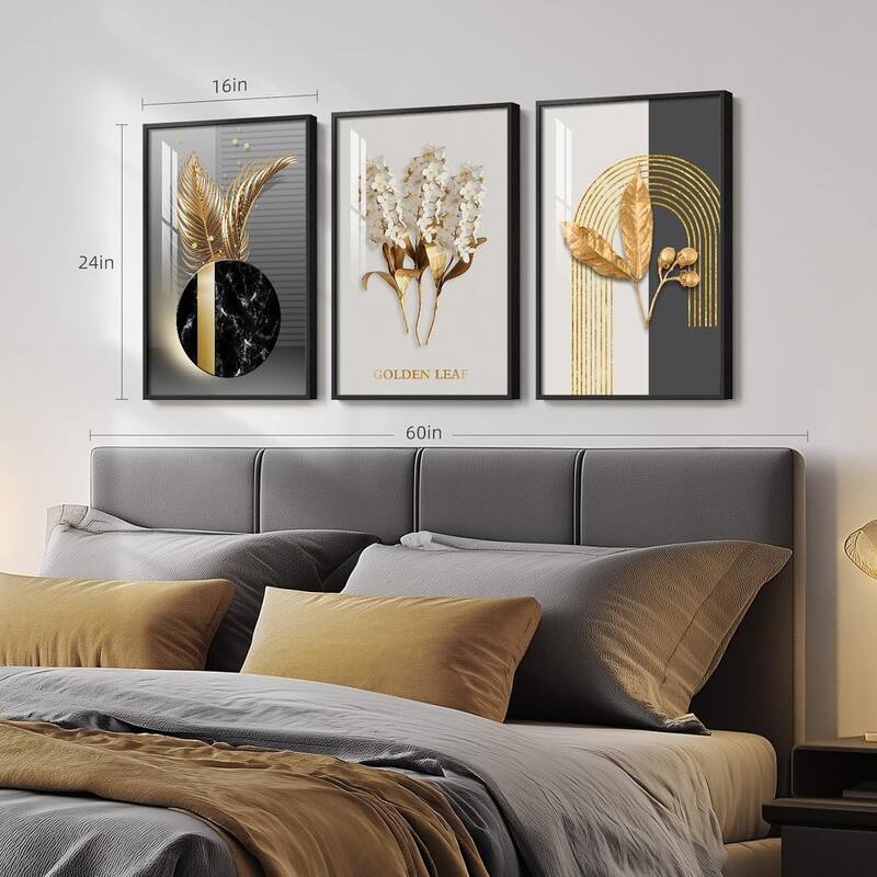 Framed Black and White Modern Luxury Wall Art