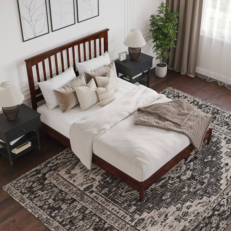 Becket Solid Wood Low Profile Platform Bed