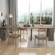 preview thumbnail 22 of 33, 118.11" Modern Wood Multifunctional Extendable Dining Table with Outlet and Storage Brown