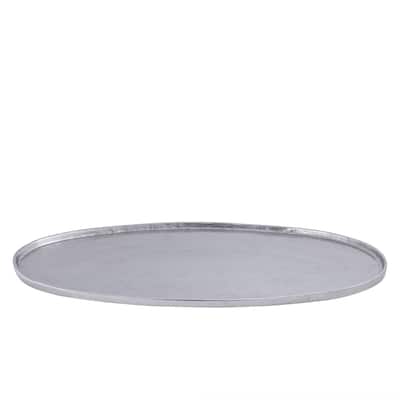 Lg. Cast Aluminum Oval Tray Raw Nickel 38.6" - NICKEL