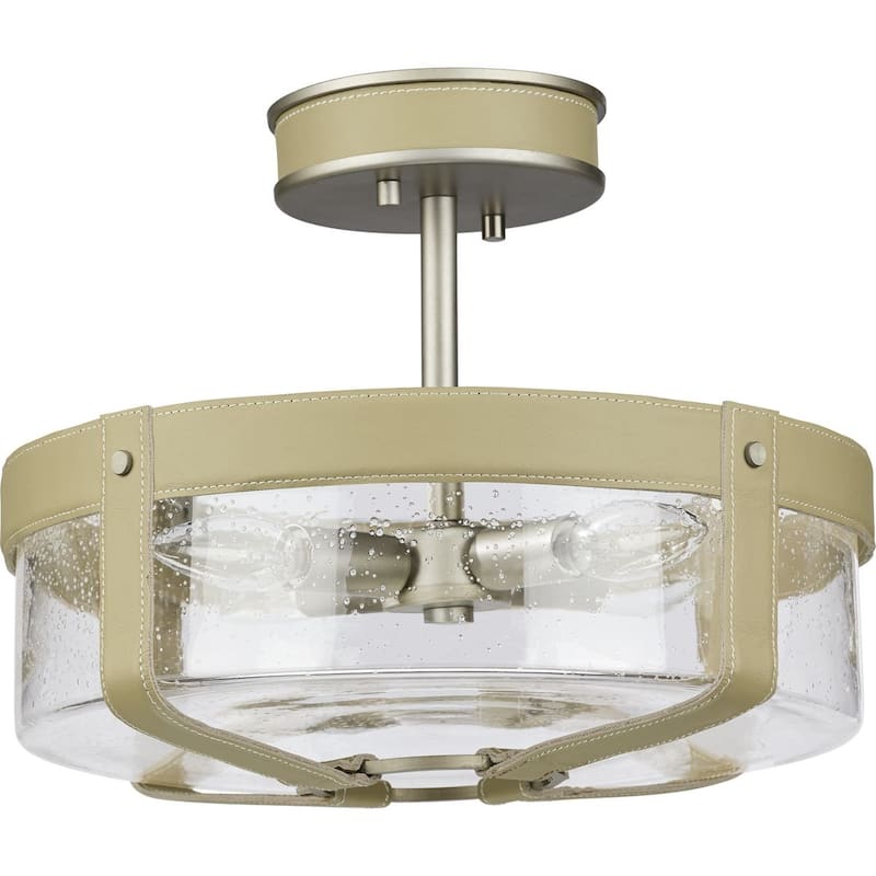 POINT DUME® Rockdance Collection Antique Nickel Semi-Flush - 14.375 in x 14.375 in x 10.75 in - 14.375 in x 14.375 in x 10.75 in