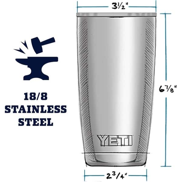 YETI Rambler 20-fl oz Stainless Steel Tumbler with MagSlider Lid