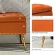 preview thumbnail 103 of 137, HULALA HOME Neptunus Modern 45.5" W Velvet Bedroom Storage Bench for End of Bed with Nailhead Trim